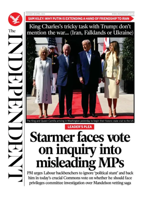Cover of The Independent