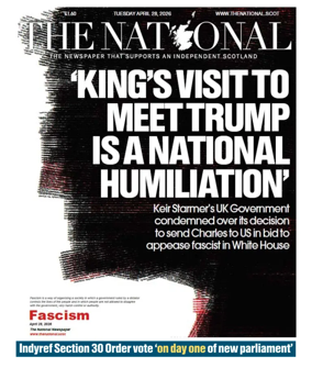 Cover of The National (Scotland)