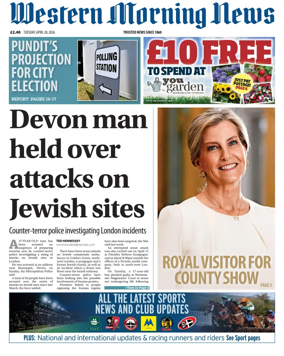 Cover of Western Morning News