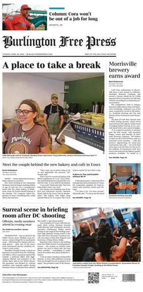 Cover of Burlington Free Press