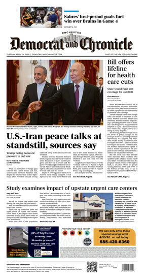 Cover of Democrat and Chronicle