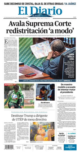 Cover of El Diario de El Paso