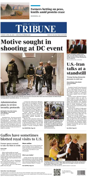 Cover of Great Falls Tribune