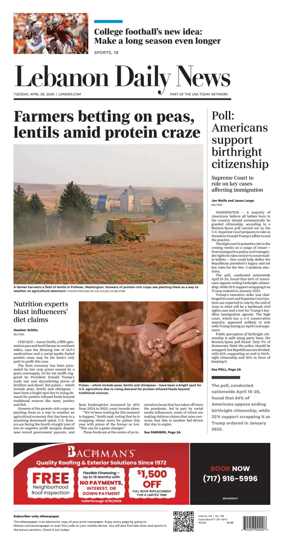 Cover of Lebanon Daily News