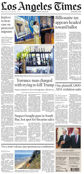 Cover of Los Angeles Times