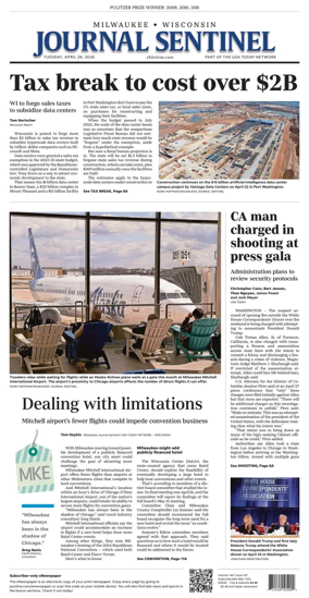 Cover of Milwaukee Journal Sentinel