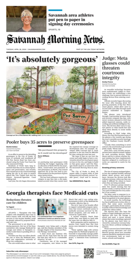 Cover of Savannah Morning News