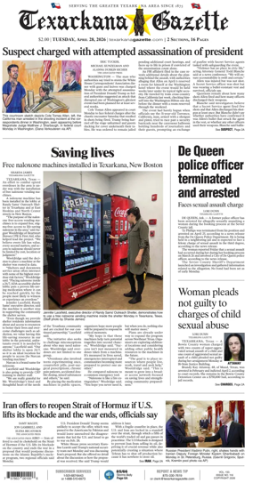Cover of Texarkana Gazette