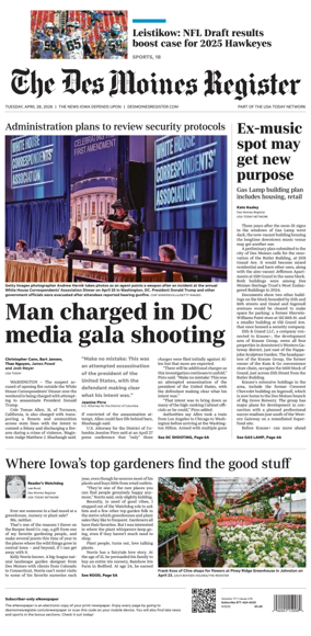 Cover of The Des Moines Register