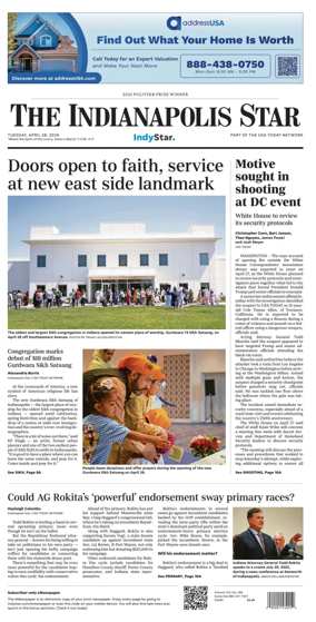 Cover of The Indianapolis Star