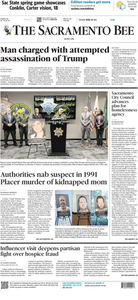 Cover of The Sacramento Bee