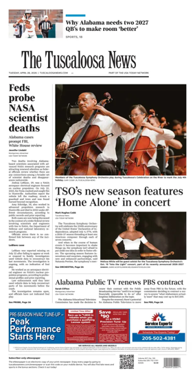 Cover of The Tuscaloosa News