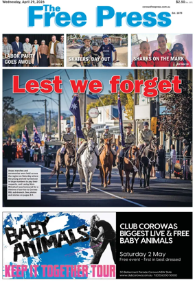 Cover of The Free Press (Corowa)