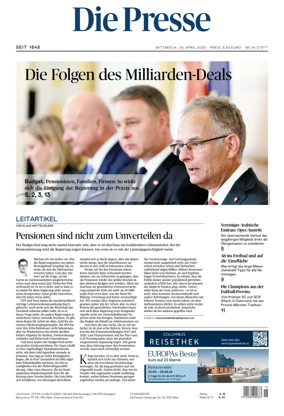 Cover of Die Presse