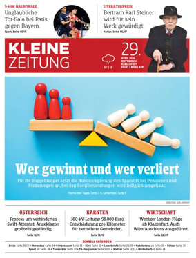Cover of Kleine Zeitung Kaernten