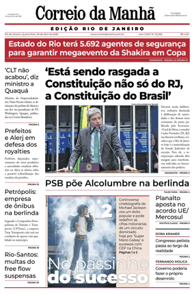 Cover of Jornal Correio da Manha
