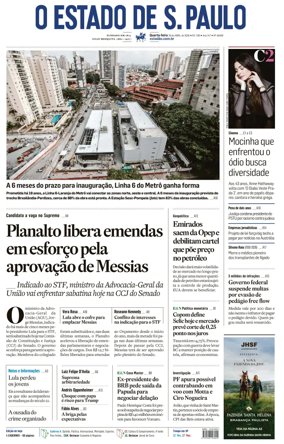 Cover of O Estado de S. Paulo