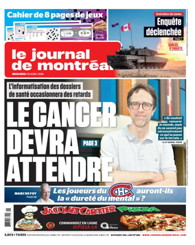 Cover of Le Journal de Montreal