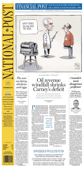 Cover of National Post - (Latest Edition)