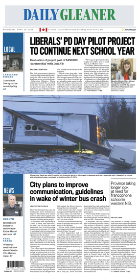 Cover of The Daily Gleaner