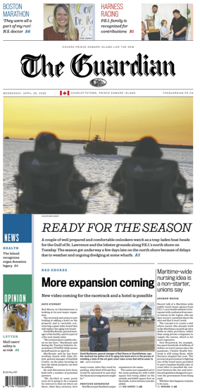 Cover of The Guardian (Charlottetown)