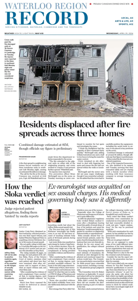 Cover of Waterloo Region Record