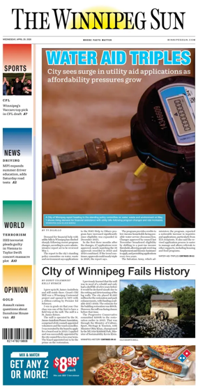 Cover of Winnipeg Sun