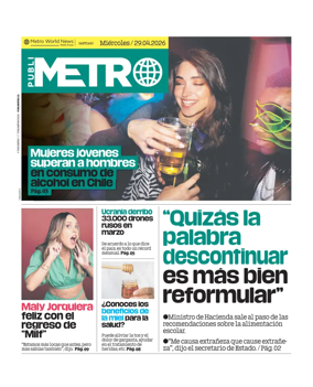 Cover of Publimetro Chile