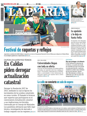 Cover of La Patria (Colombia)