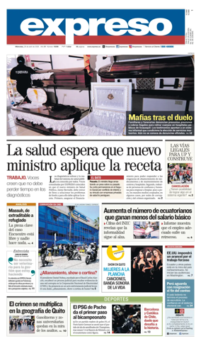 Cover of Diario Expreso