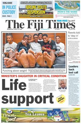 Cover of The Fiji Times