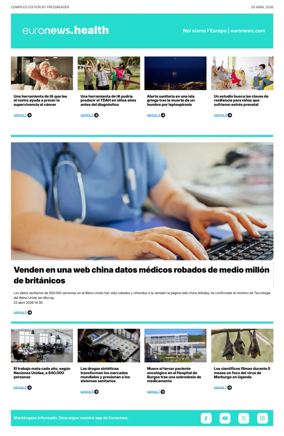 Cover of Euronews Health (Spanish) Compiled Edition