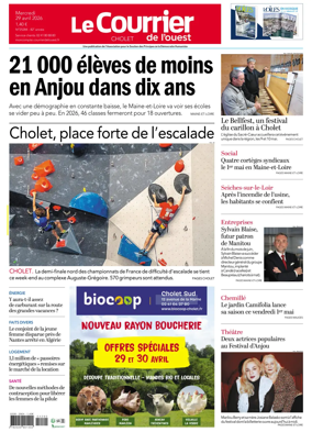 Cover of Le Courrier de l’Ouest (Cholet)