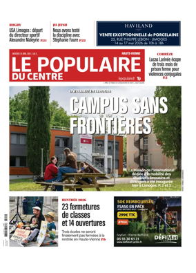 Cover of Le Populaire du Centre (Haute-Vienne)