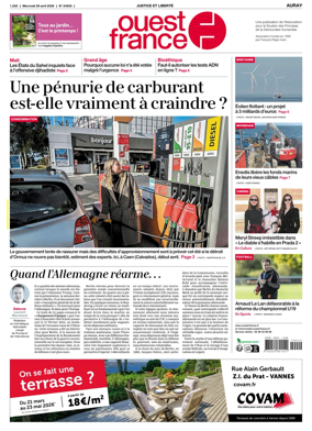 Cover of Ouest France (Auray)