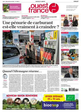 Cover of Ouest France (Cholet)