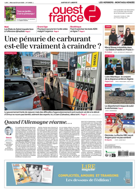 Cover of Ouest France (Les Herbiers / Montaigu)