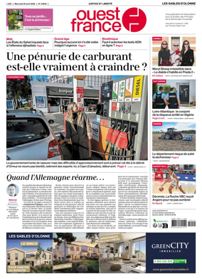 Cover of Ouest France (Les Sables-d'Olonne)