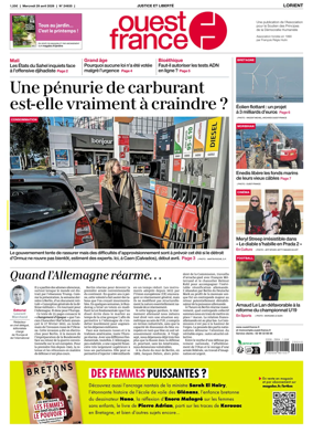 Cover of Ouest France (Lorient)