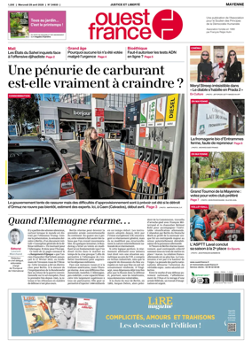 Cover of Ouest France (Mayenne)