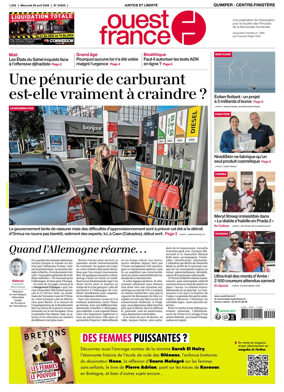 Cover of Ouest-France (Quimper Centre-Finistere)