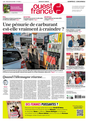 Cover of Ouest-France (Quimperle Concarneau)