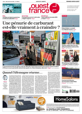Cover of Ouest-France (Rennes Nord-Ouest)