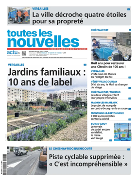 Cover of Toutes les Nouvelles (Versailles / Saint-Quentin-en-Yvelines)