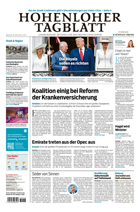 Cover of Hohenloher Tagblatt