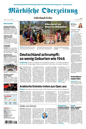Cover of Markische Oderzeitung Oderland-Echo