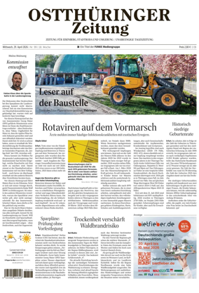 Cover of Ostthuringer Zeitung (Saale-Holzland-Kreis)