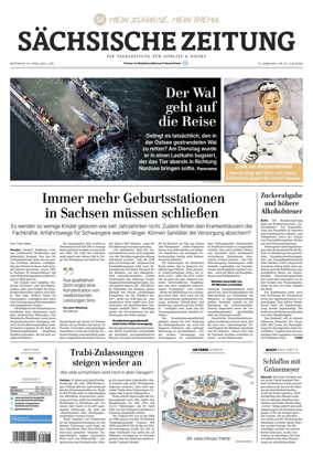 Cover of Sachsische Zeitung (Gorlitz & Niesky)