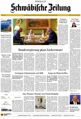 Cover of Schwabische Zeitung (Biberach)