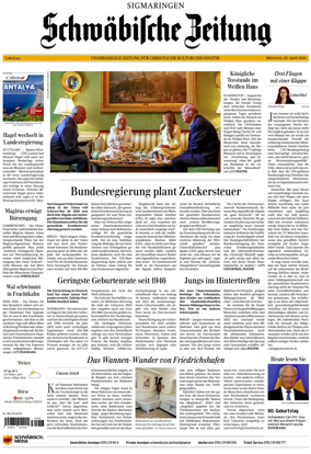 Cover of Schwabische Zeitung (Sigmaringen)